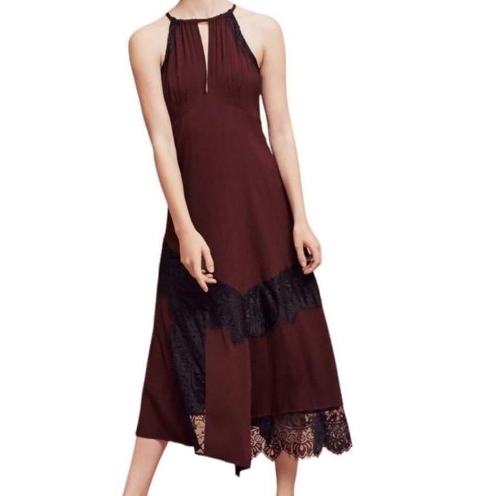 Anthropologie Moulinette Soeurs Janie Lace Whimsigoth Fairy‎ Halter Dress Size 8